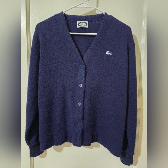 Vintage 1970s/1980s Izod × Lacoste Cardigan Men’s Sz 40 (M/L) Women's 1x/2x - Picture 1 of 6